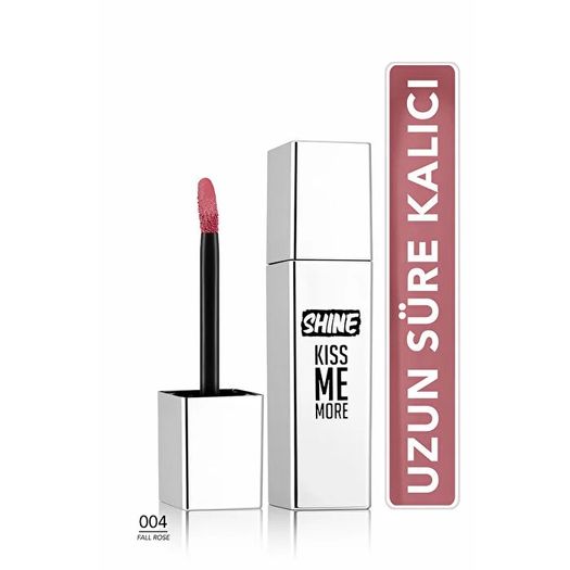 ST24060028 Flormar Shine Kiss Me More Uzun Süre Kalıcı Parlak Likit Ruj 004 Fall Rose