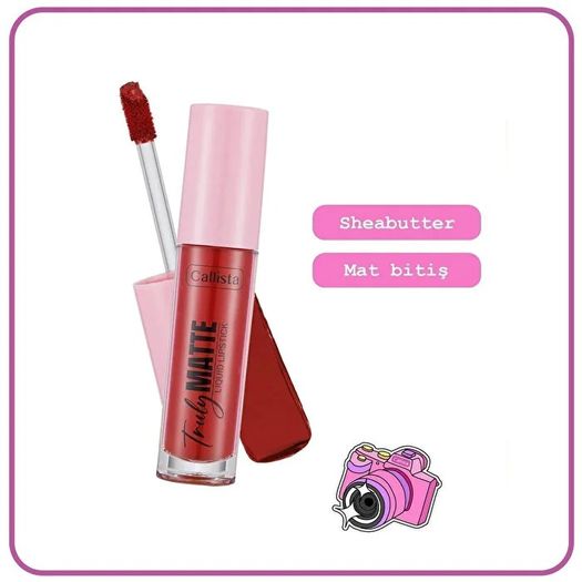 ST24090322 Callista Truly Matte Liquid Lipstick 407 Cherry Pop Kırmızı Mat Likit Ruj