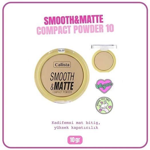 ST24090335 Callista Smooth Matte Compact Powder 10 Naturel Bej Mat Görünümlü Pudra