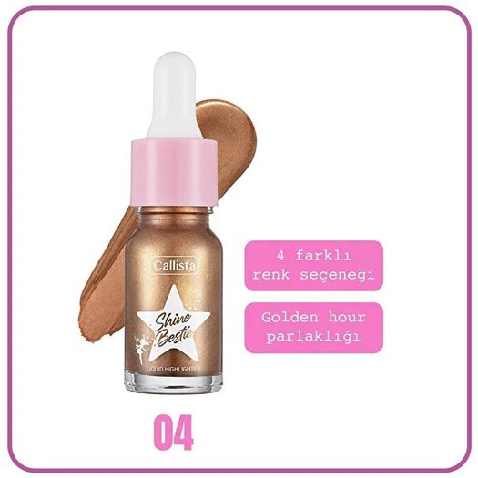 ST24090336 Callista 04 Sunset Pixie Shine Bestie Highlighter Likit Aydınlatıcı