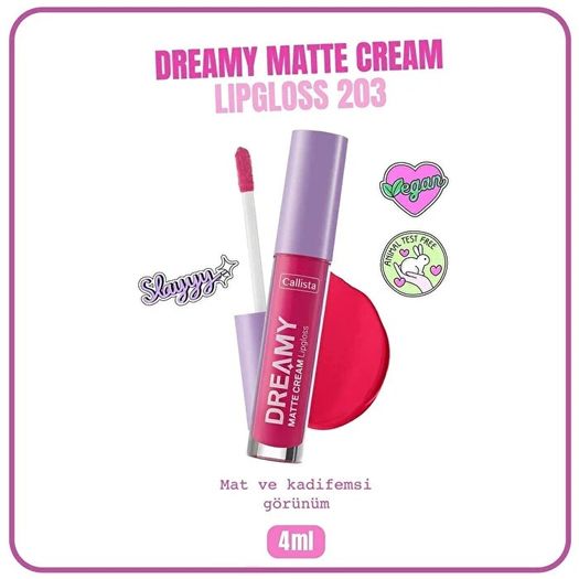 ST24090413 Callista Dreamy Matte Cream No:203 Pembe Mat Görünümlü Lipgloss
