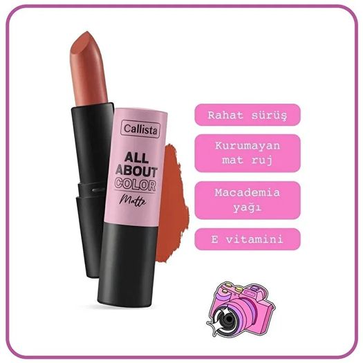 ST24090451 Callista All About Color Lipstick No:502 My Empire Turuncu Mat Görünümlü Ruj