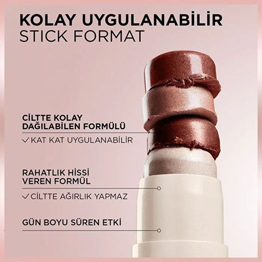 ST24120187 Loreal Paris Lumi Glass 620 Glassy Pink Ballet Islak Bitişli Stick Aydınlatıcı