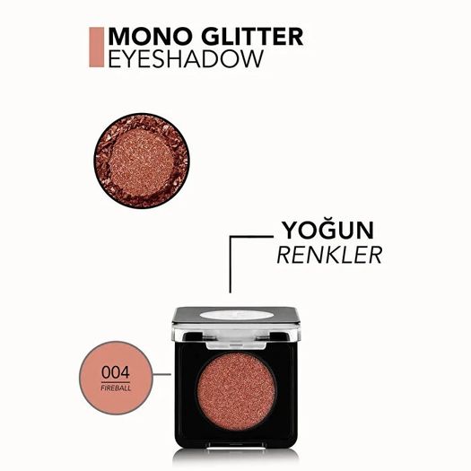 ST25040099 Flormar Mono Ces Glitter Göz Farı No.004 Fireball