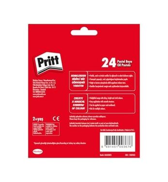 STANDART 133242677 Pritt 24&apos Lü Pastel Boya - Karton Kutu 0000 Clear