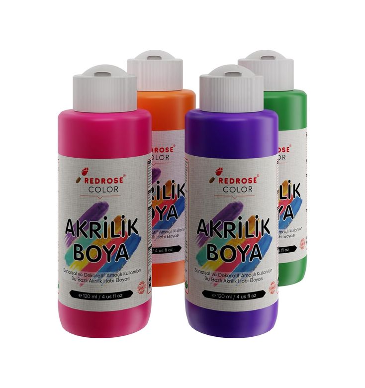 STANDART 133249462 Ara Renkler Akrilik Boya 4&apos Lü Set 4X120 Ml 0000 Clear