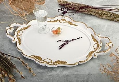 Standart Wood 57855210131369580184975 Zucci Hürrem Lüx Beyaz Tepsi 15Cm