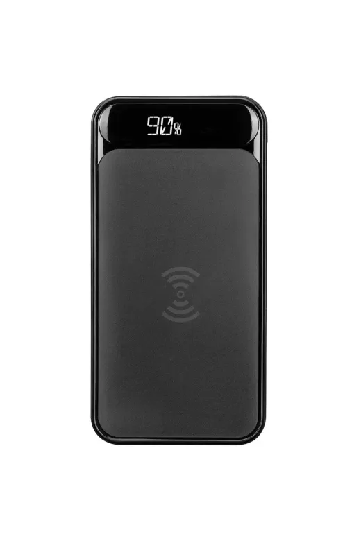 starnewstore 11124182404156431550 10000Mah Powerbank 2 Usb Port Siyah Kablosuz Lcd Ekranlı Taşınabilir Pil Şarj Cihazı Powerba Y
