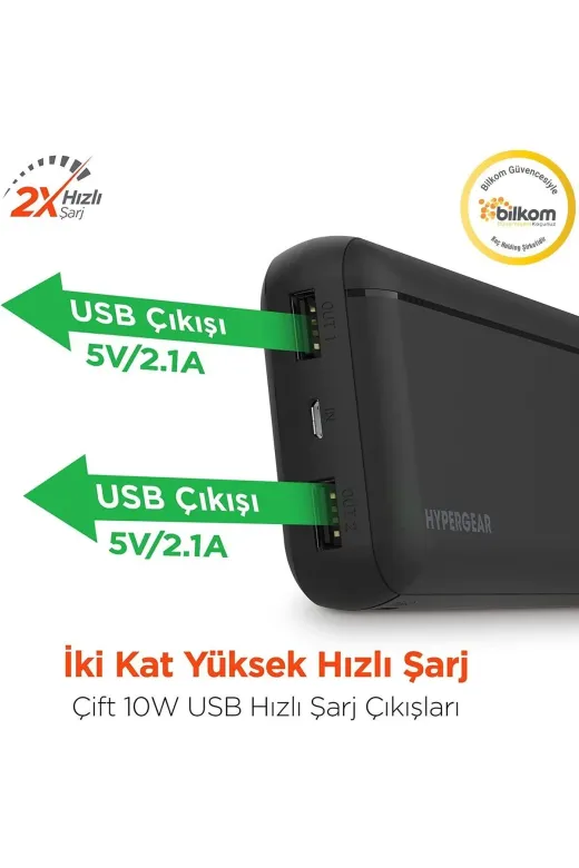 starnewstore 6485216695071721051 20000Mah Dual Usba Çıkışlı Powerbank Siyah Udmk Desing 963583 Ysftx 721051