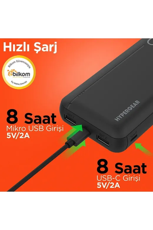 starnewstore 6485216695071721051 20000Mah Dual Usba Çıkışlı Powerbank Siyah Udmk Desing 963583 Ysftx 721051