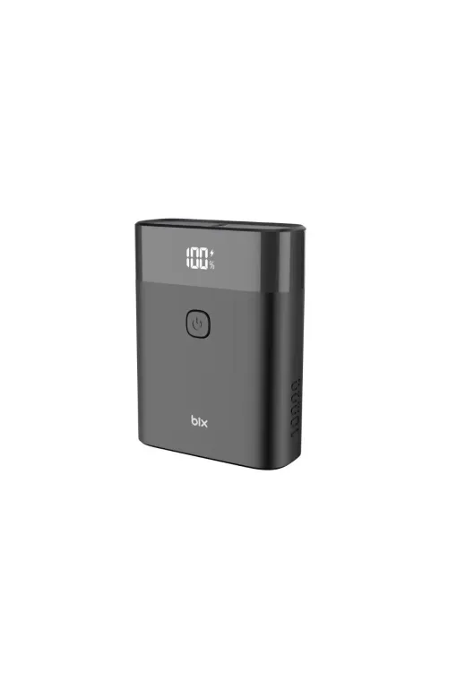 starnewstore 64852166952411022995 10000Mah Type-C Ve Usb Çift Çıkışlı Dijital Ekranlı Mini Powerbank Siyah Iphone Samsung Uyum