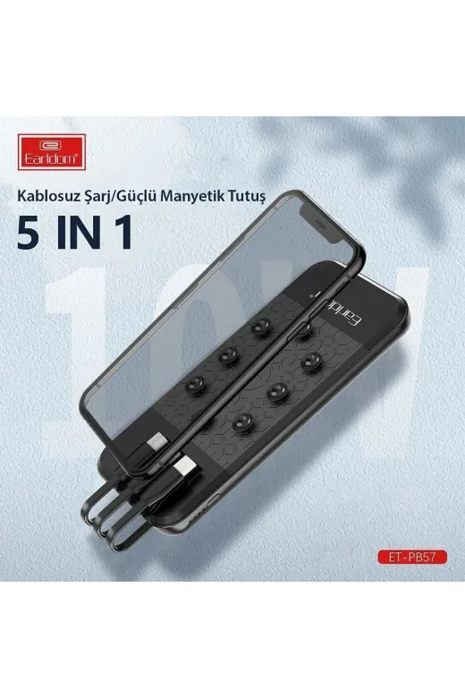 starnewstore 6485216700141721051 Ysfx Arka Yapışkanlı 10.000 Mah 5In1 Kablosuz Şarjlı Pd Hızlı Şarj Powerbank Life Sell 72105