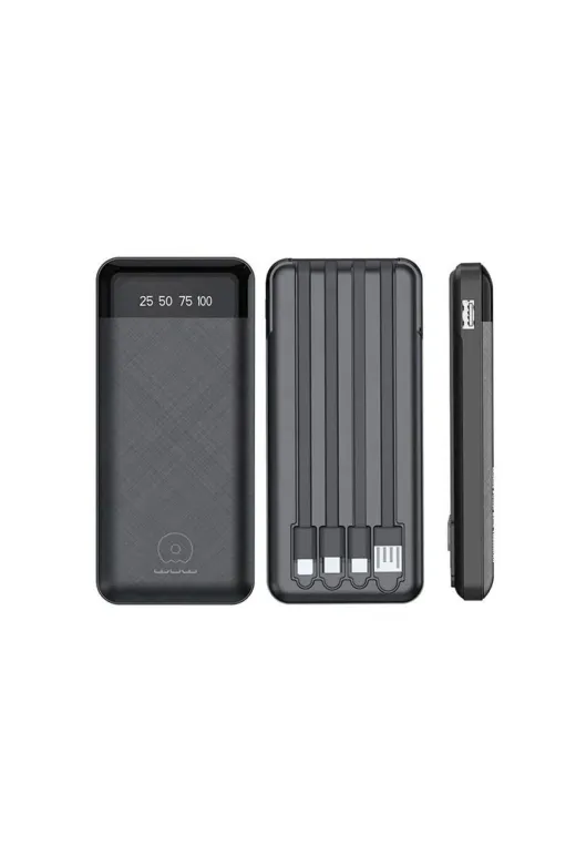 starnewstore 6485216709521721051 10000Mah Powerbank Led Ekranlı Type-C Iphone Usb Micro Usb Kablolu Tüm Uçlar Ysftx 721051