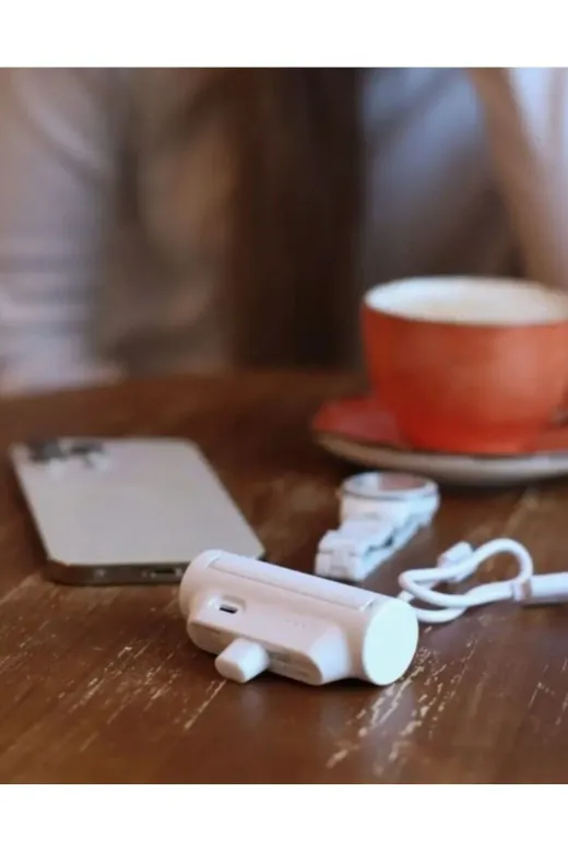 Store 6485214006911890799 Scnews Mini Güç Bankası 5000Mah Harici Pil Kablosuz Powerbank Samsung Xiaomi Type-C Taşınabilir