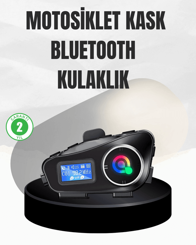 Su Geçirmez Bluetooth 5.3 Kask Kulaklığı 1000mAh Bataryalı