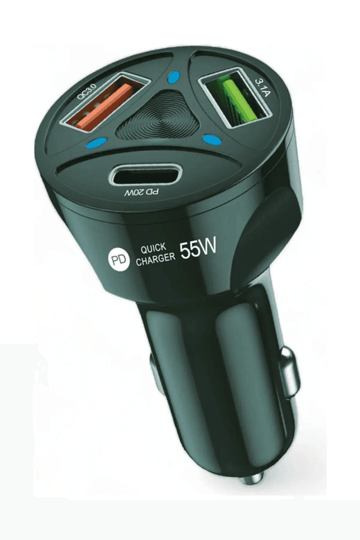 Subzero Araç Şarj Aleti Başlığı 55W Pd+2Xusb