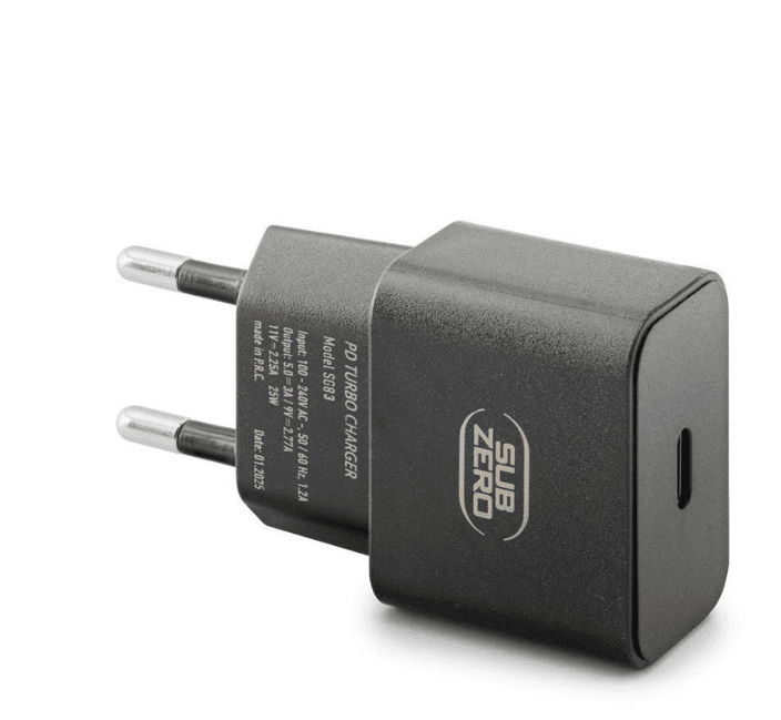 Subzero Sg83 25W Pd Mini Turbo Type-C Girişli Ev Şarj Başlığı - Siyah