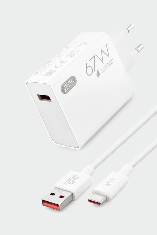 Subzero Xiaomi Redmi Note 9 Pro Şarj Aleti Uyumlu Sg51 67W Type-C Kablolu Turbo Ev Tipi Şarj Aleti 7689