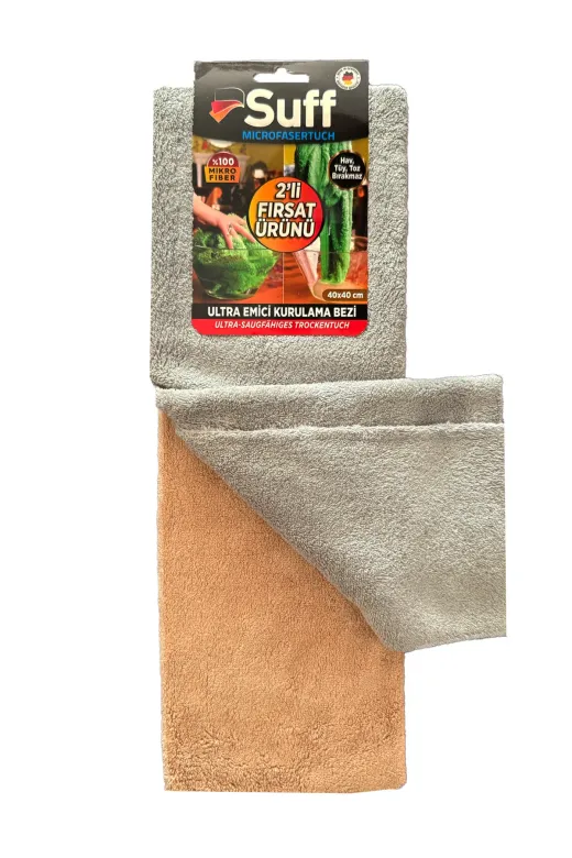 Suff Rommy-008 2'li Fırsat Ürünü Mikrofiber Kurulama Yüzey Bezi 40*40