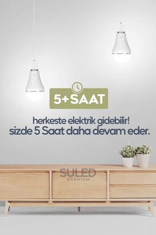 SULED şarjlı Ampül 30w Şarjlı Ampül 30W Ultra Acil Durum & Kamp Işığı 220V Beyaz E27 Duy Otomatik %80 Tasarruflu