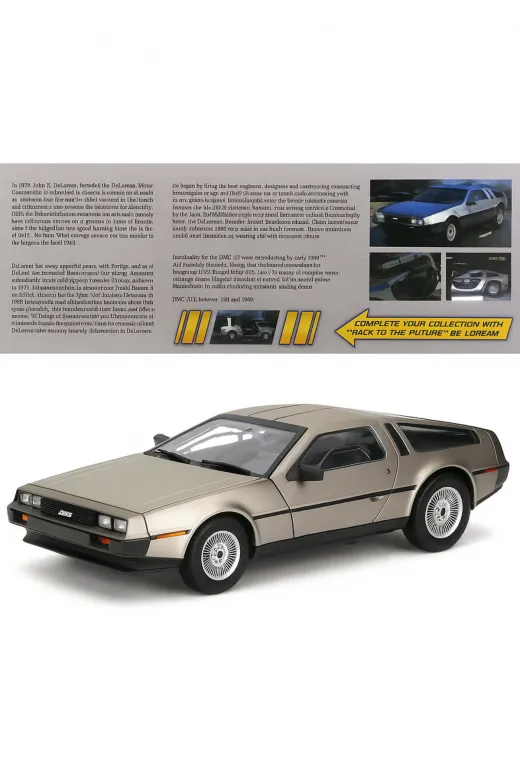 SUN STAR MODEL dmc-01 Dmc 1:18 – Geleceğe Dönüş (Back To Future ) 1981 Delorean Dmc-12 Lk Synoverse Kitap Hediyeli