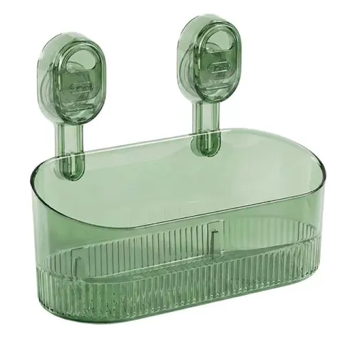 Sunup Sn-29266 Vantuzlu Şeffaf Banyo Mutfak Rafı Organizer