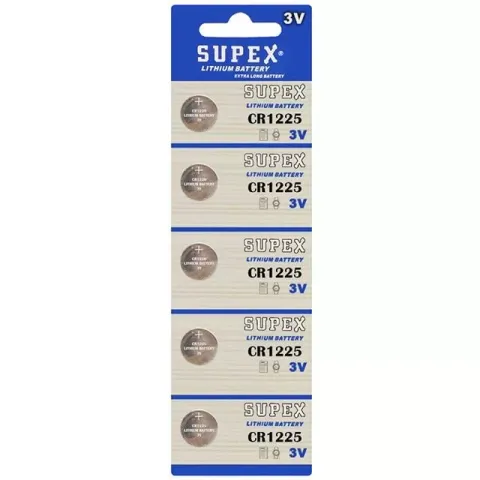 Supex Cr1225 3 Volt Lityum Pil 5'li Paket