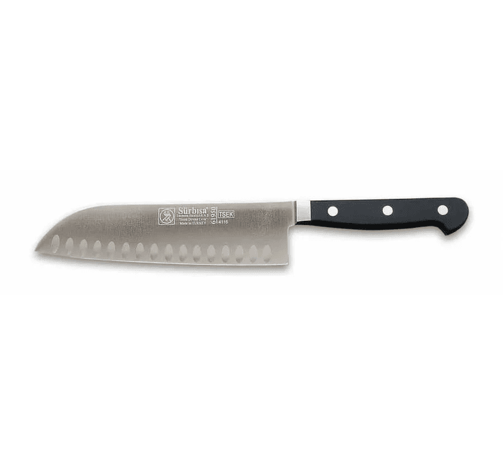 Sürbısa 61950 - Sıcak Dövme Oluklu Santoku Şef Bıçağı 18 Cm