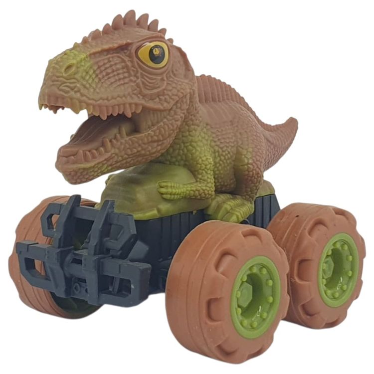 Sürtmeli Dinazor Arabalar 12 cm - H-20 - Stegosaurus -Kahverengi