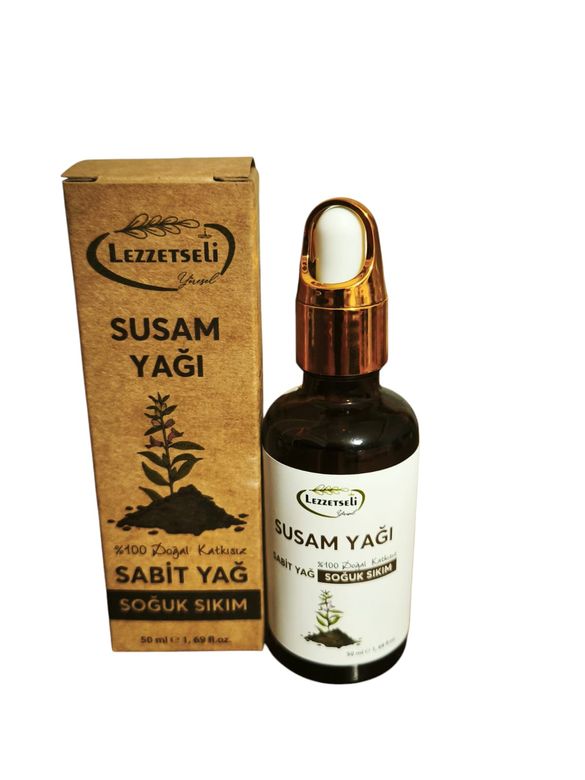 SUSAM YAĞI Doğal Soğuk Sikim Susam Yaği Lezzetseli Yöresel (50 Ml)