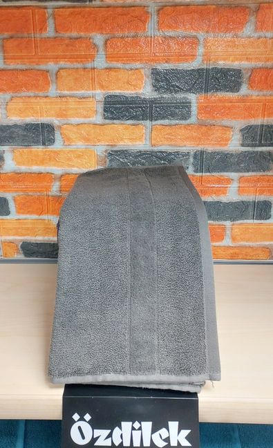 Svv Border Kalın & Yumuşak El-Yüz Havlusu (40x76) - Charcoal (Orta Gri)