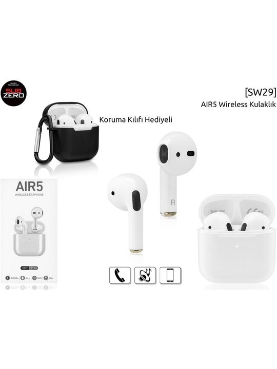 SW29 Air5 Subzero Aır5 Sw29 Kılıf Hediyeli Wıreless Beyaz Bluetooth Kulaklık