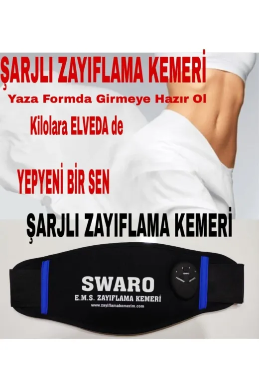 SWARO 04mvi Şarjlı Kemeri Yag Kas ,sıkılaşma Masaj Titreşim Incelme Egzersiz Yardımcı Göbek Eritme