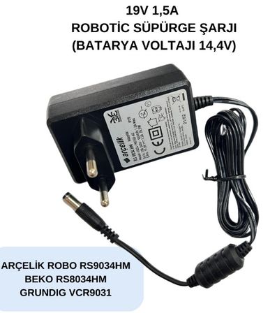 Swat ATZ437 19V 1.5A Arçelik-Beko-Grundig Robotik Süpürge Şarj Adaptörü