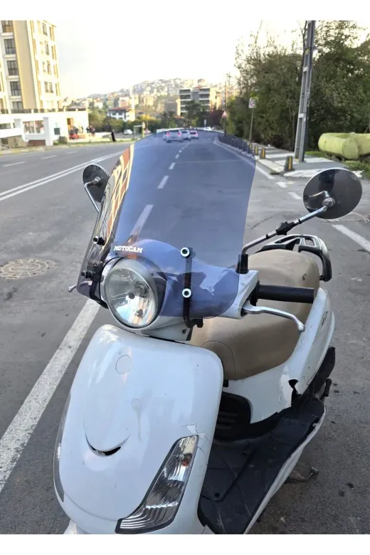 SYM Fiddle III 125 Ön Cam 2016-2022 Model 44cm Füme Renkli APARATSIZ