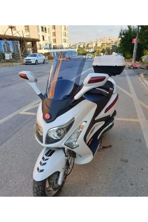 SYM Gts Evo 250 Ön Cam 2006-2015 Model 63cm Füme Renkli 4mm 10cm daha Uzun