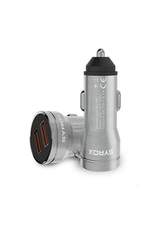 Syrox Sc20B Araç Çakmaklık Şarj Aleti 3.1A Çift Usb Giriş