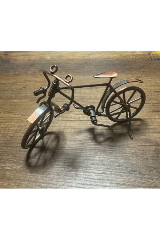 t camp bsk01 El Yapımı Metal Bisiklet Figürü | Retro – Vintage Dekor | 16 Cm