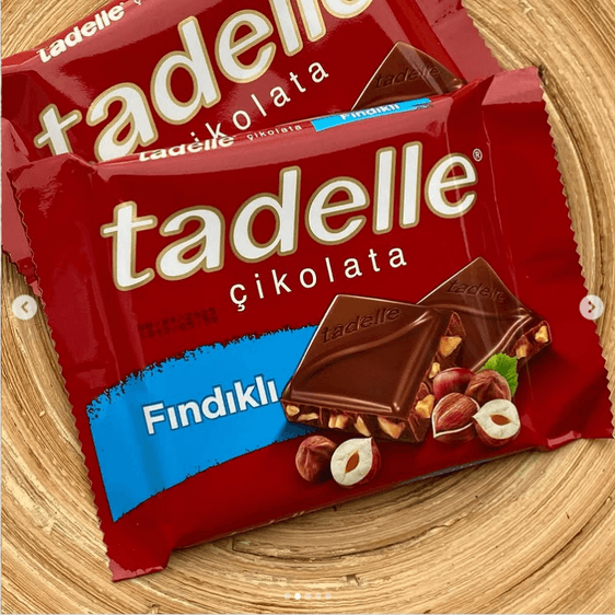 tadellehazelnut01 Tadelle Fındıklı Bol Sütlü Tablet Çikolata 60 G