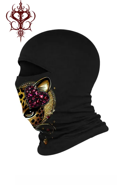 Tarzsokak ATEŞLİ-LEOPAR-DESEN Ateşli Leopar Desen Motosiklet Giyim Maske & Balaklava