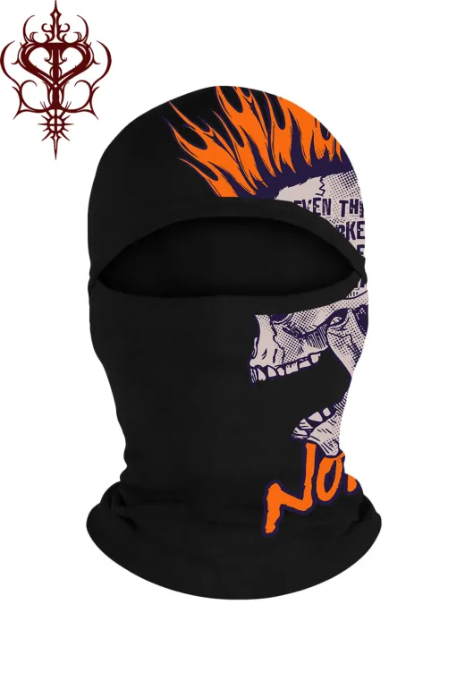 Tarzsokak Burning-Skull-Rebel Burning Skull Rebel Motosiklet Giyim Maske & Balaklava