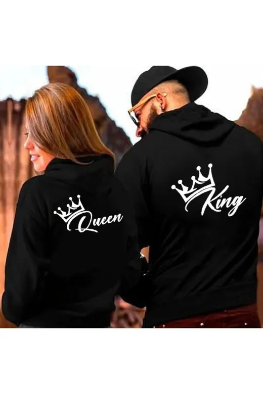 Tarzsokak TYC58URNQN170517245869359 Kral Ve Kraliçe Sweatshirt 2 Siyah