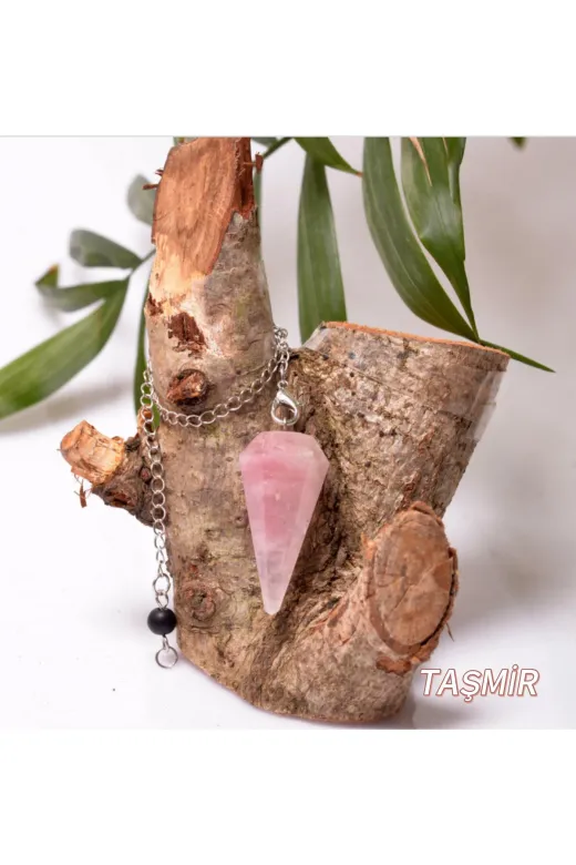 Taş-Mir pkuvarspandül Pembe Kuvars Taşı Pandül Sarkaç