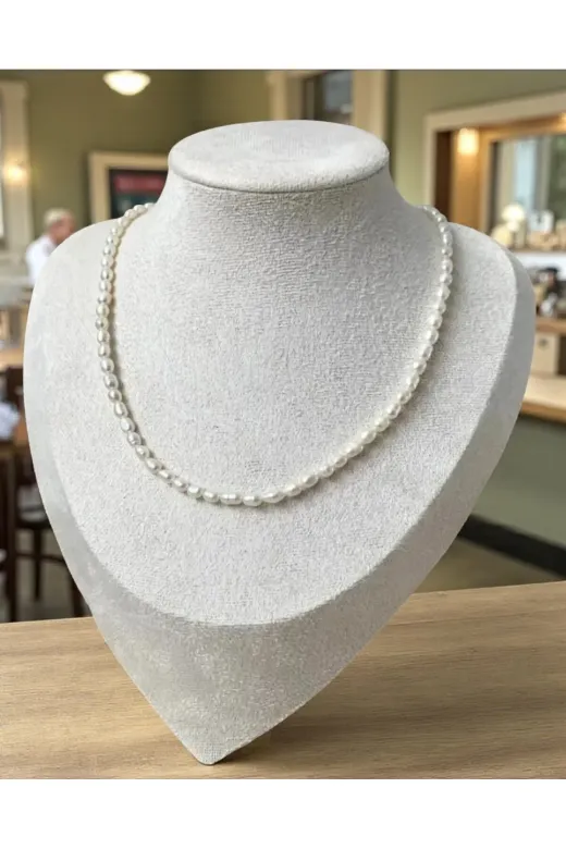 Taş-Mir tasmir4mminci Gerçek Doğal Arpa İnci Kolye ( A Kalite )