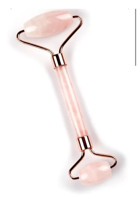 Taş-Mir tasmirpemberoller Pembe Kuvars Doğal Taş Masaj Taşı - Face Roller
