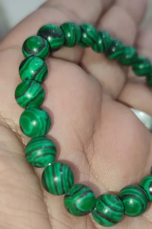 TAŞÇIZADE malahit8mmbileklik Malahit Taşı 8 Mm Natural Doğaltaş Bileklik