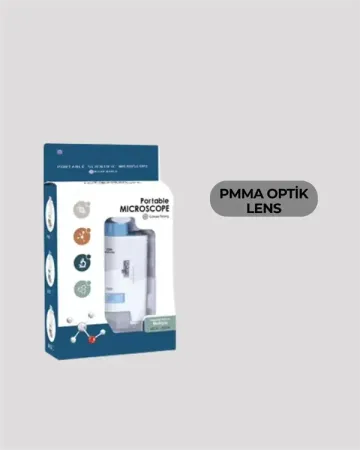 Taşınabilir LED Işıklı Cep kroskop – 80X–200X Büyütme