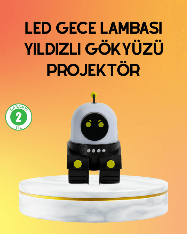 Taşınabilir Lityum Bataryalı Led Gece Lambası ve Projektör