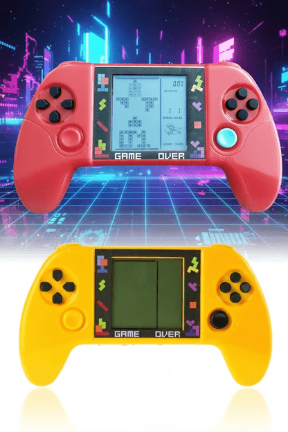 Taşınabilir Tetris Oyun Konsolu Renkli Retro Oyun Aleti Çocuklar İçin Eğlenceli Mini Konsol