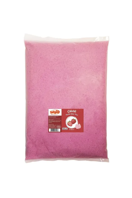 Tatgah T725450 Çilek Aromalı Pamuk Şeker Toz Şekeri 2,5 Kg. - Pamuk Şeker Yapımı Için